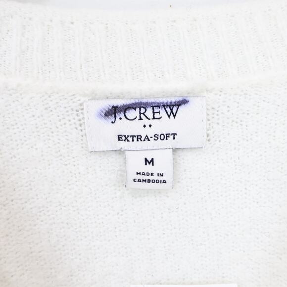 J.Crew Factory Colorblock Mockneck Sweater Extra Soft Ivory Khaki Olive M NWT - Picture 4 of 8